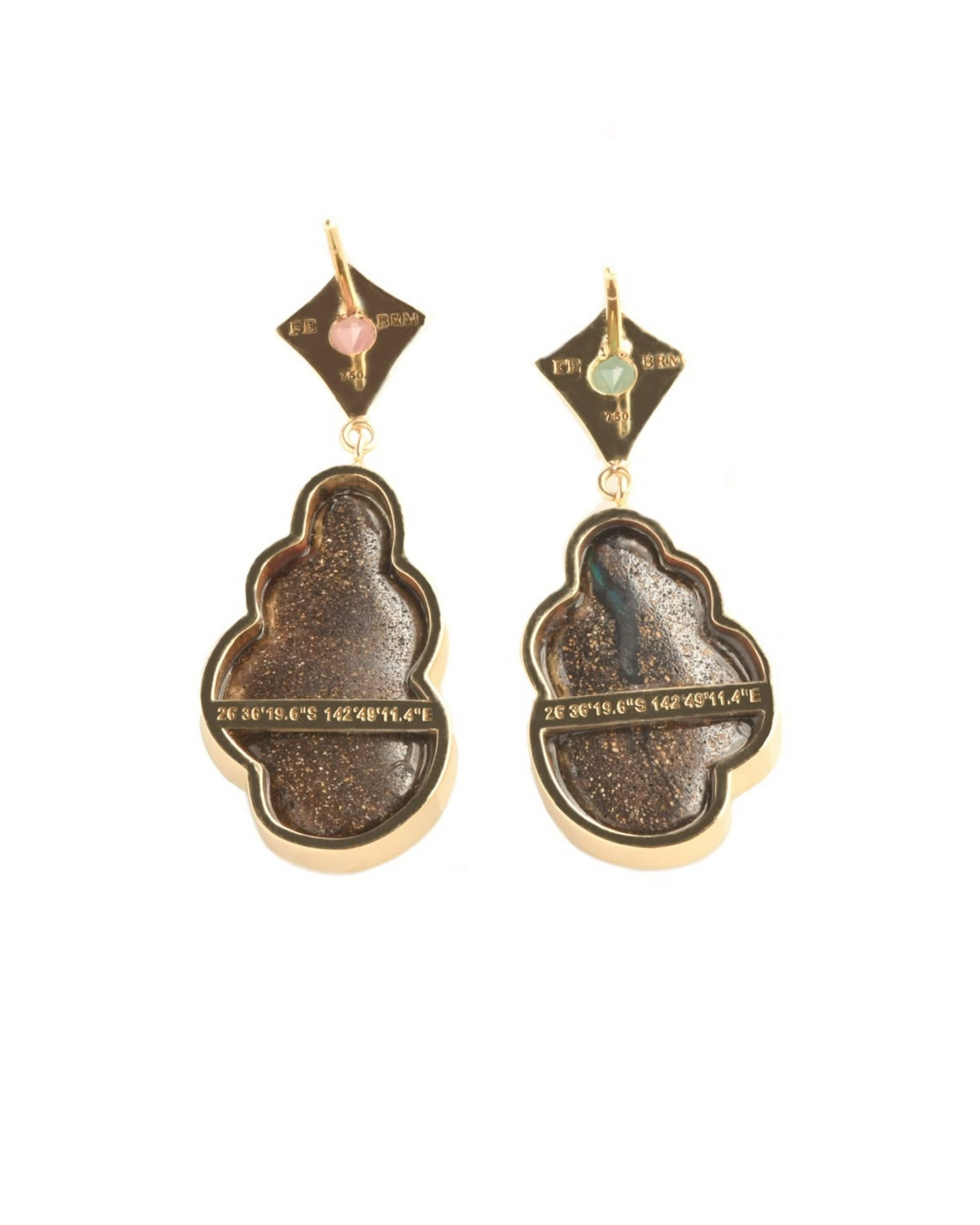 'Celestial Cloud' opal earrings