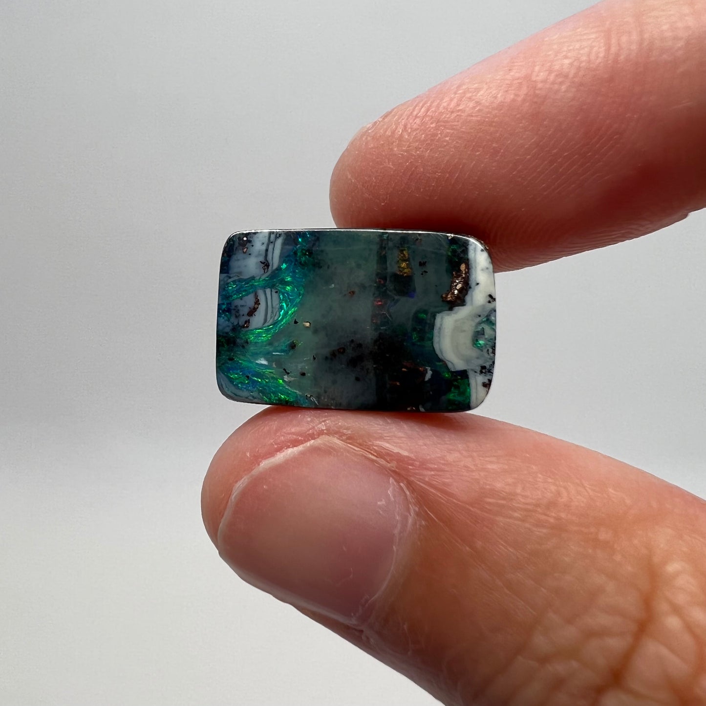 8.36 Ct rectangle boulder opal