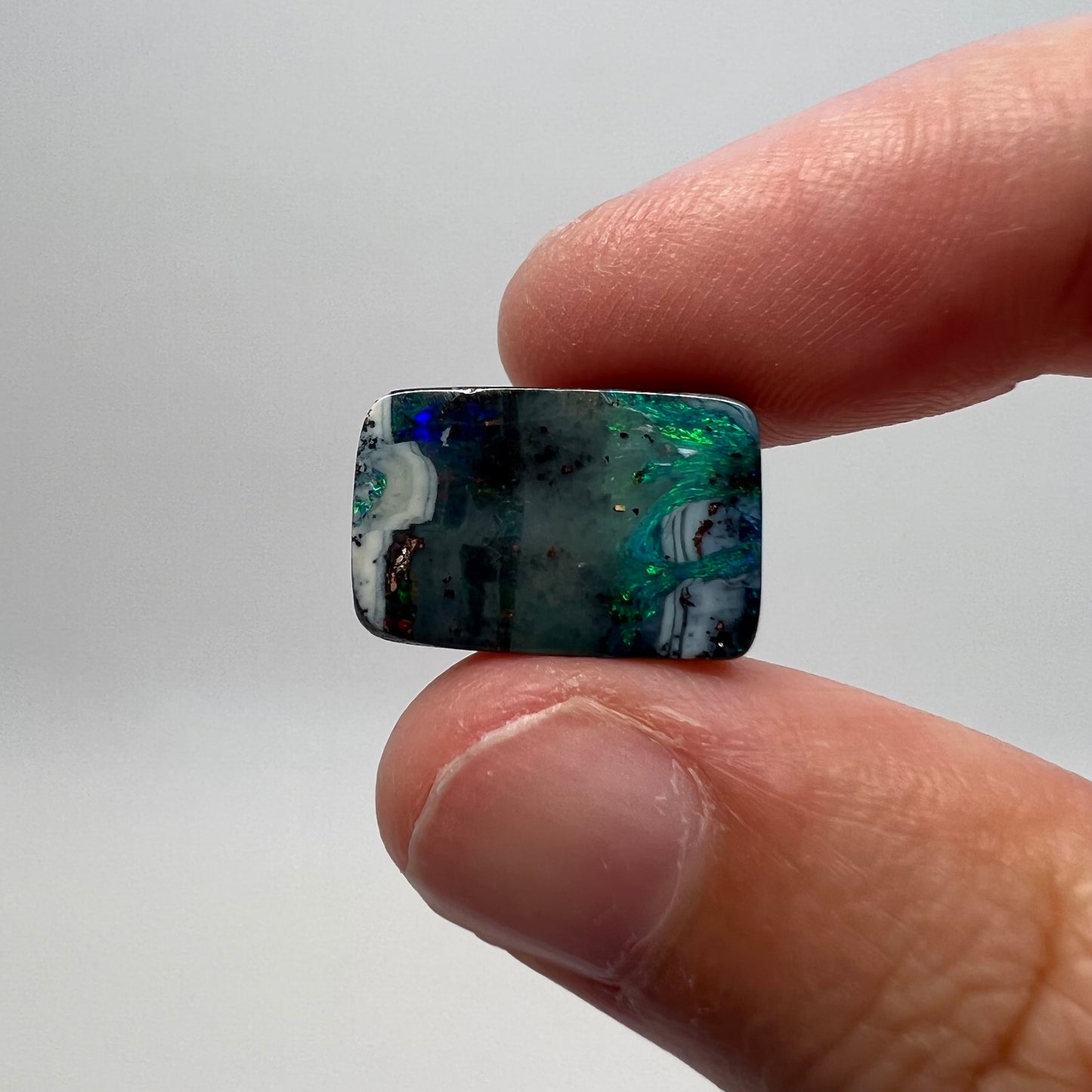 8.36 Ct rectangle boulder opal