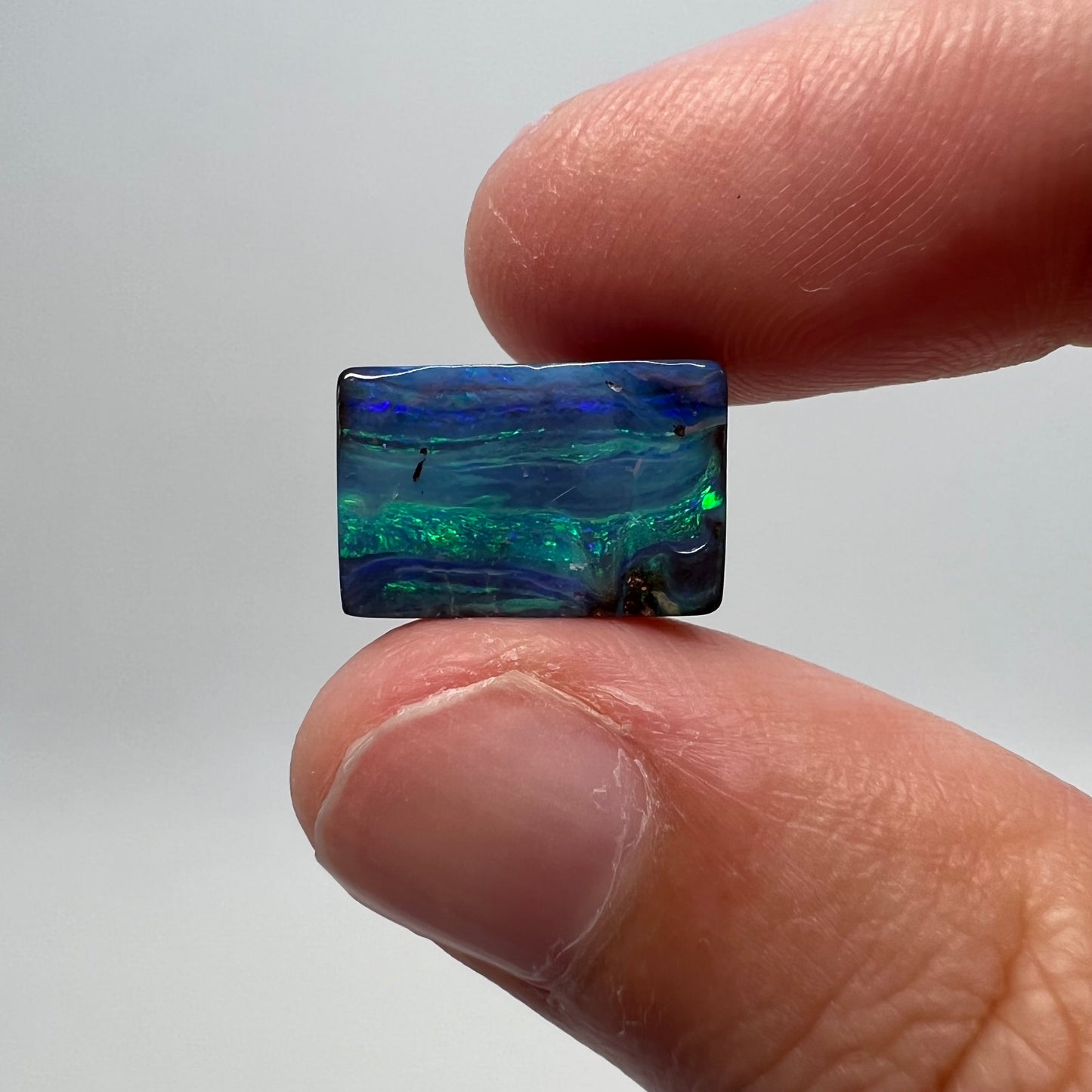 6.01 Ct green-blue boulder opal