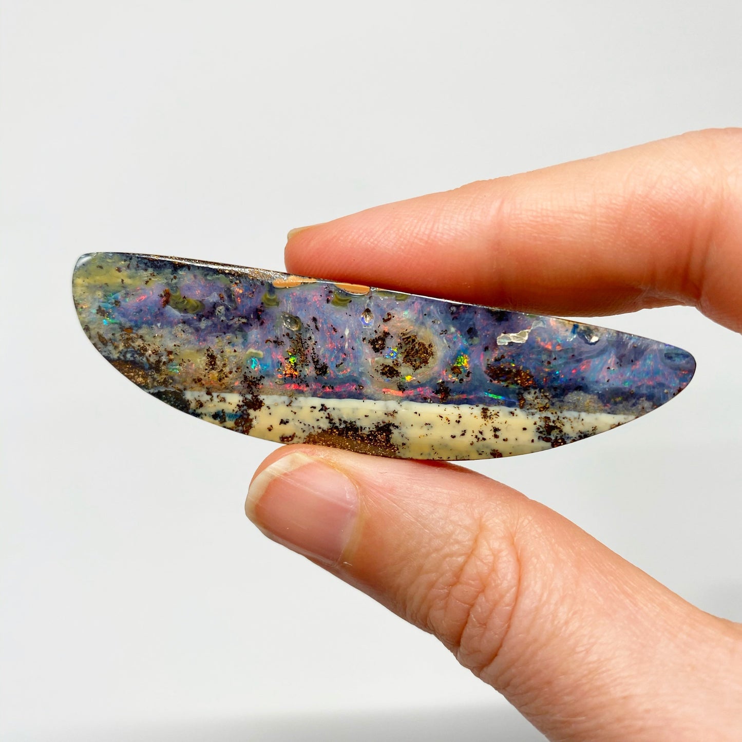 Australian Boulder Opal - 87 Ct pink arch boulder opal specimen - Broken River Mining