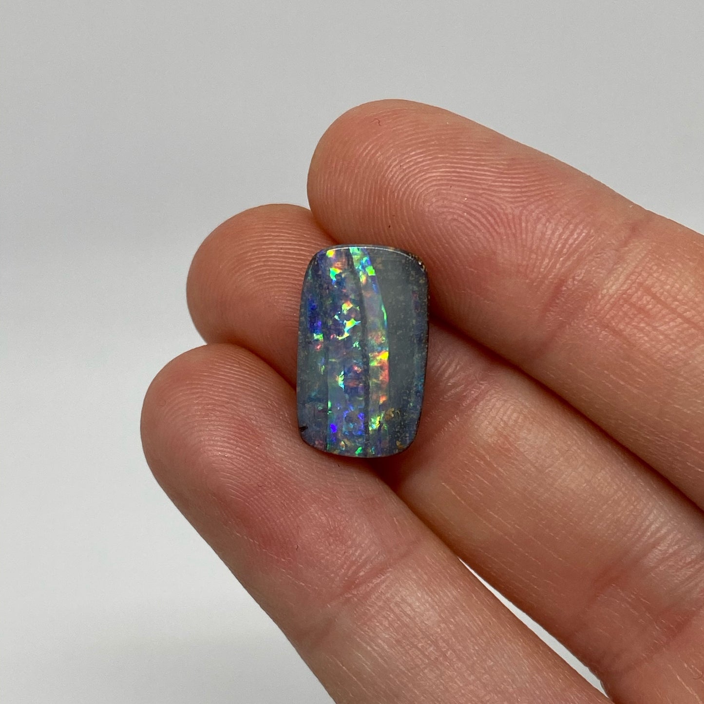 5.02 Ct rainbow stripe boulder opal